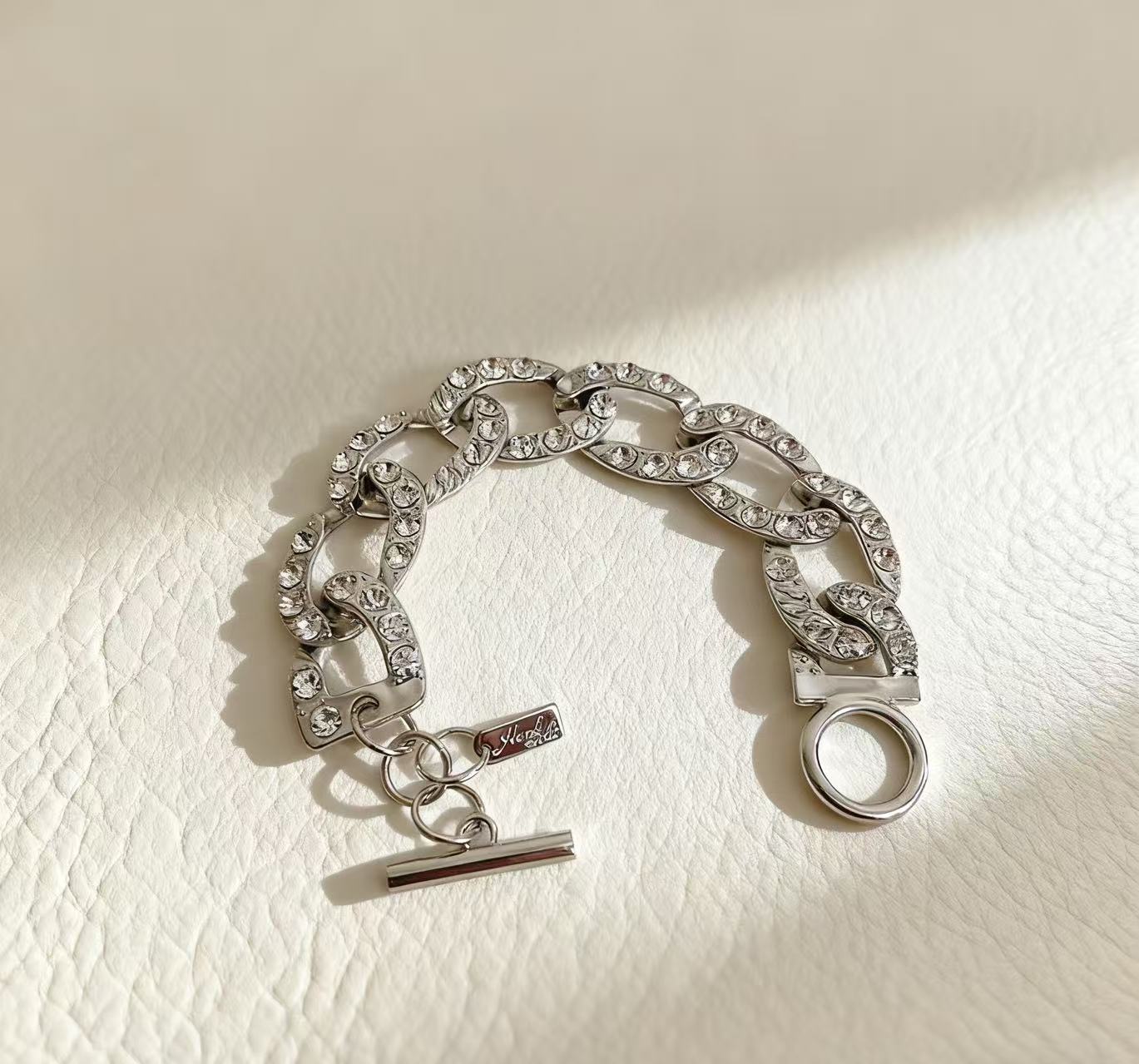 Fashionable Cuban diamond thick chain necklace