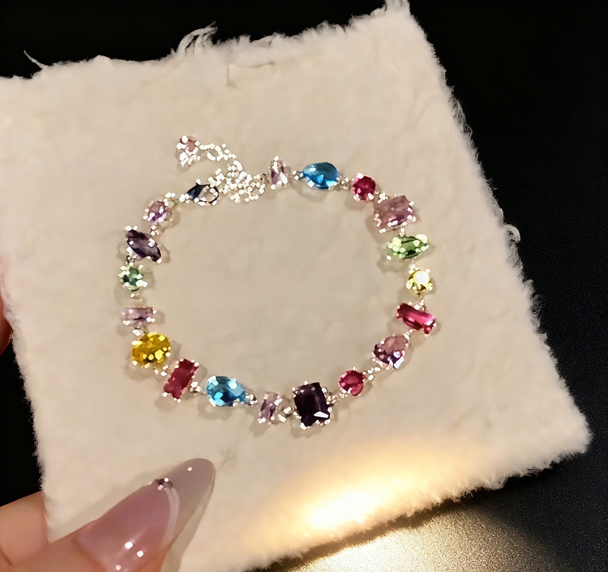 Super Sparkling Colorful Candy Zircon Bracelet