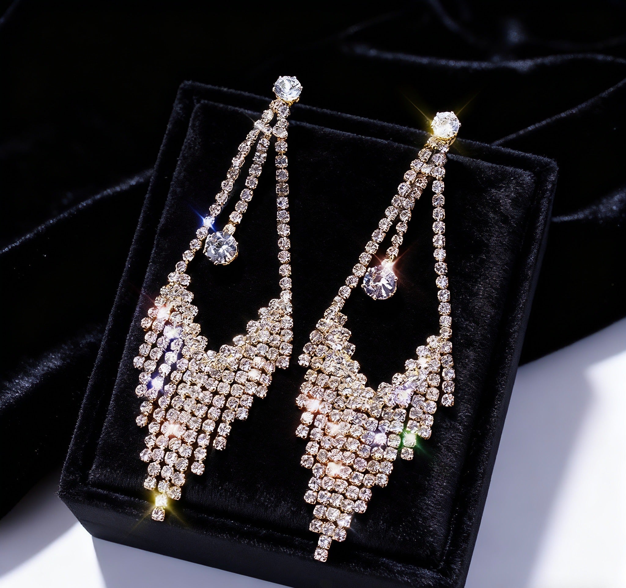 New tassel earrings with diamonds