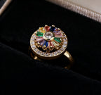 Hot selling rotating ring with micro-zirconia, luxurious and exquisite snowflake design, versatile full diamond jewelry