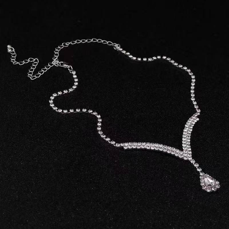 Super flash necklace new clavicle necklace women's high-end light luxury suit