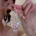 New tassel earrings with diamonds