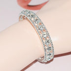 Rhinestone full diamond wrapped bracelet ins niche open bracelet crystal versatile high-end women's model
