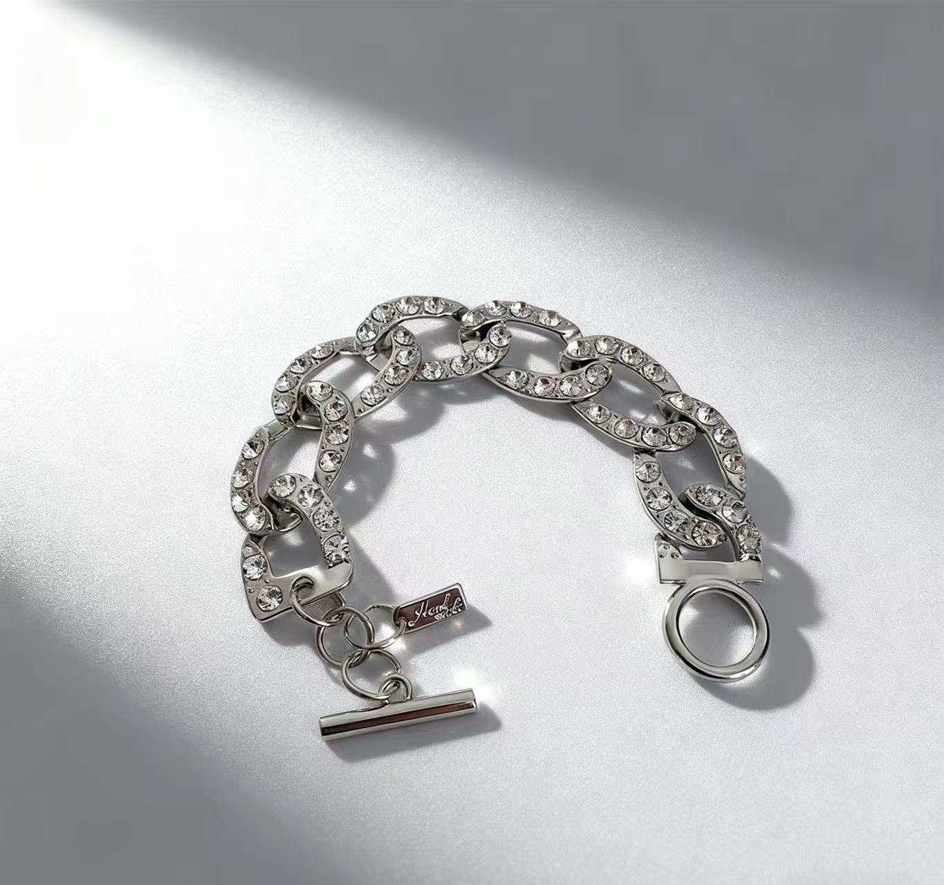 Fashionable Cuban diamond thick chain necklace