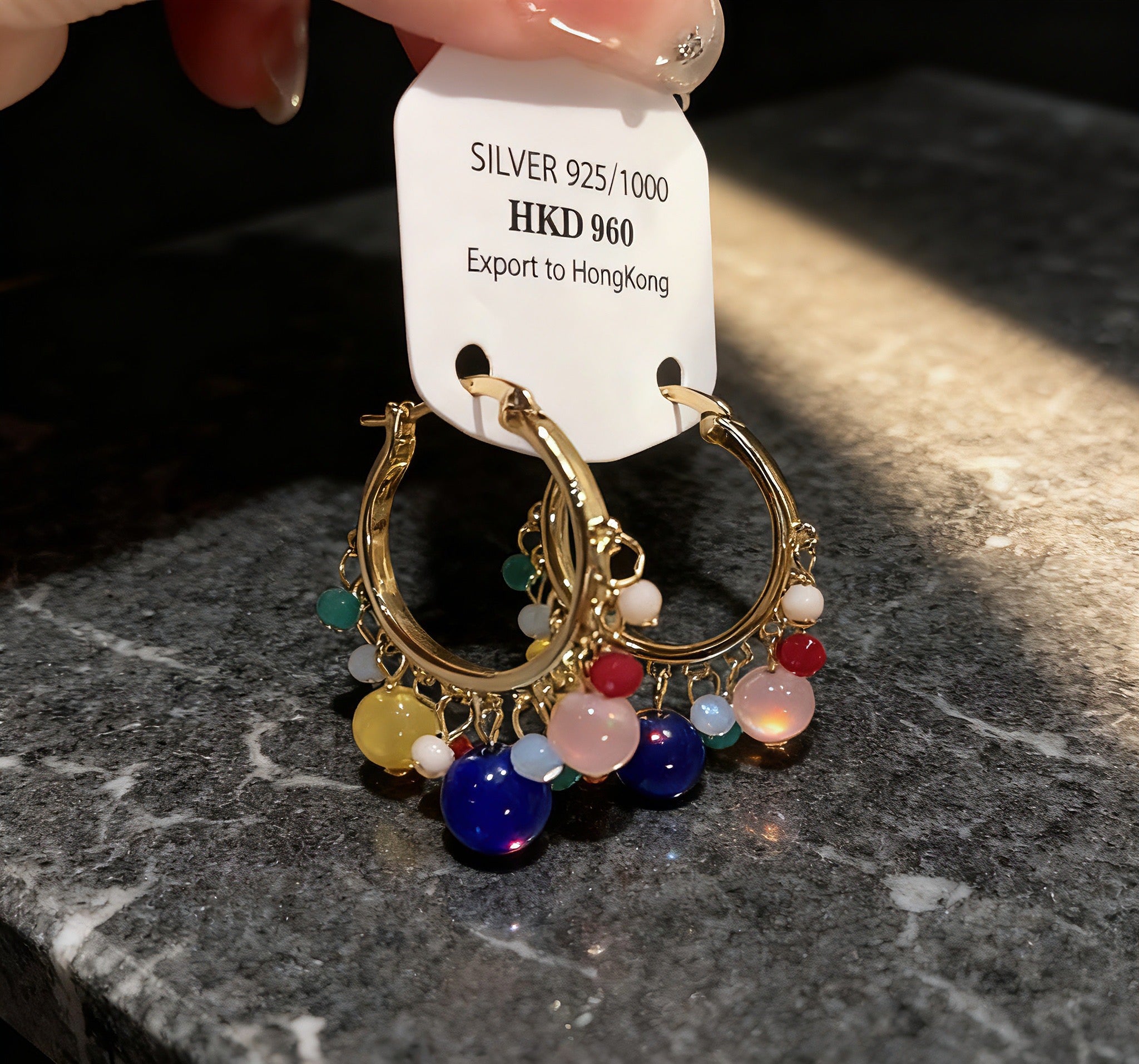 Fashionable colorful earrings